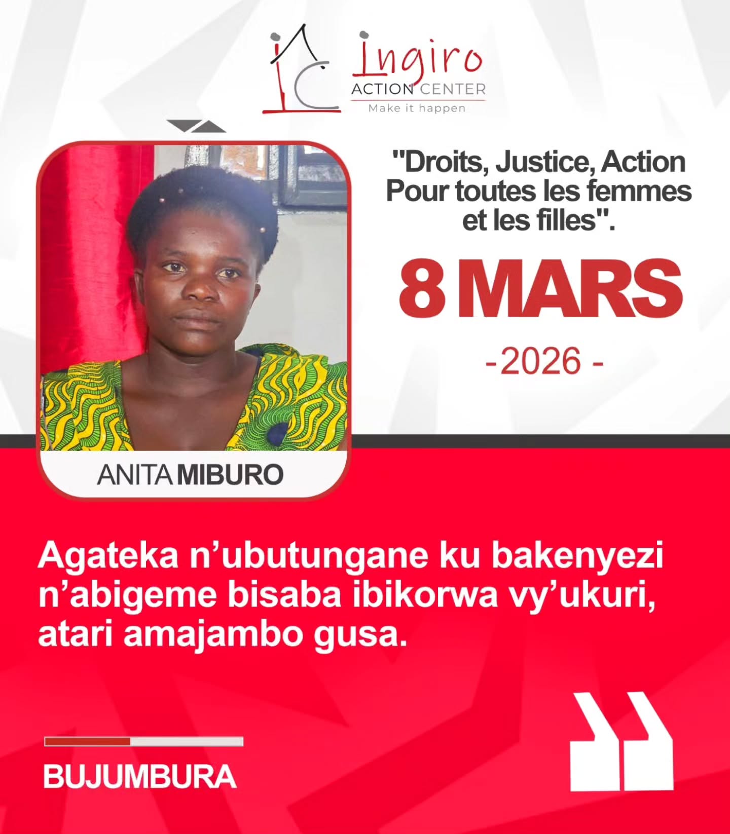 Photo: UBUTUMWA shares women’s messages on their rights