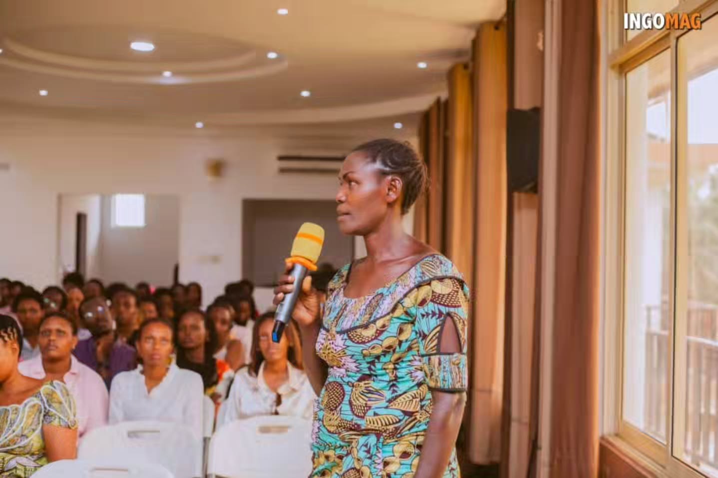 Photo: Women supported by Ingiro speak at a Bujumbura panel
