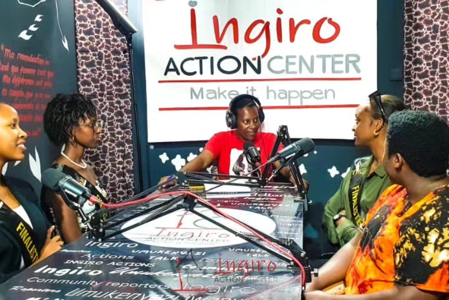 Photo: Miss Burundi finalists discuss their projects on Umukenyezi Iwacu